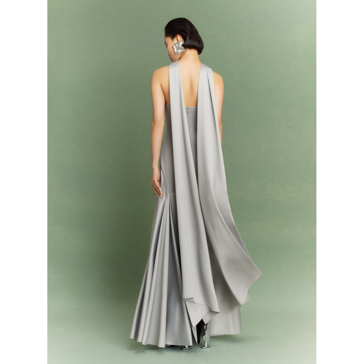 Solace London The Cece Maxi Dress in Pewter
