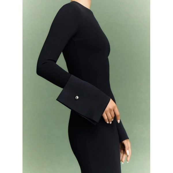 Solace London The Chloe Maxi Dress in Black