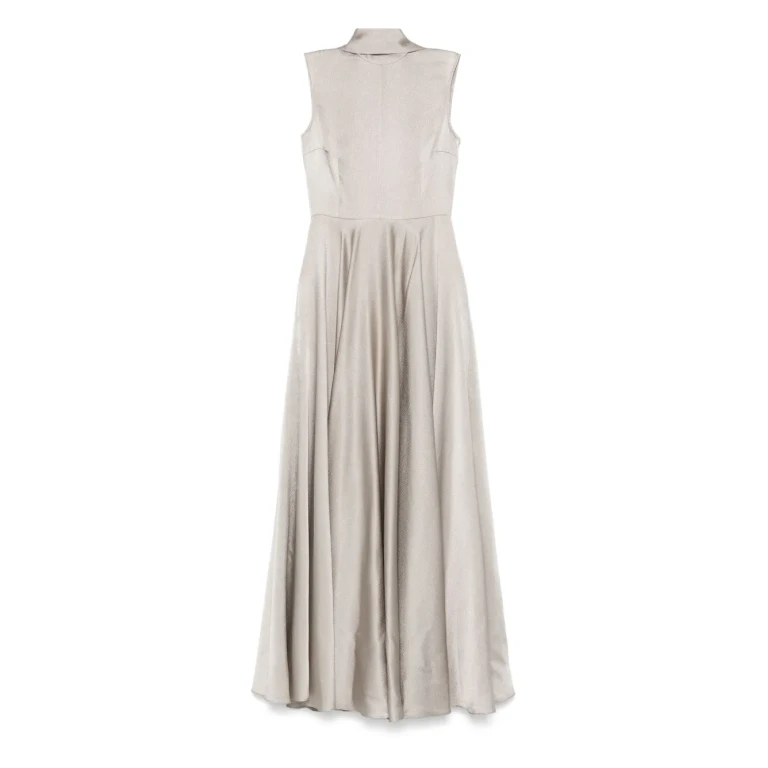 Solace London Gray The Emelia Maxi Dress in Pewter