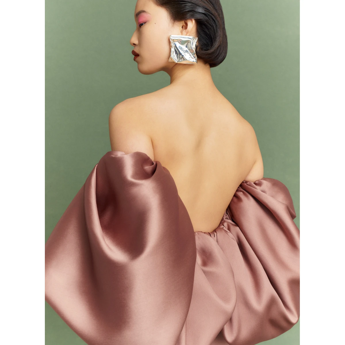 Solace London Brown The Floris Maxi Dress in Cocoa