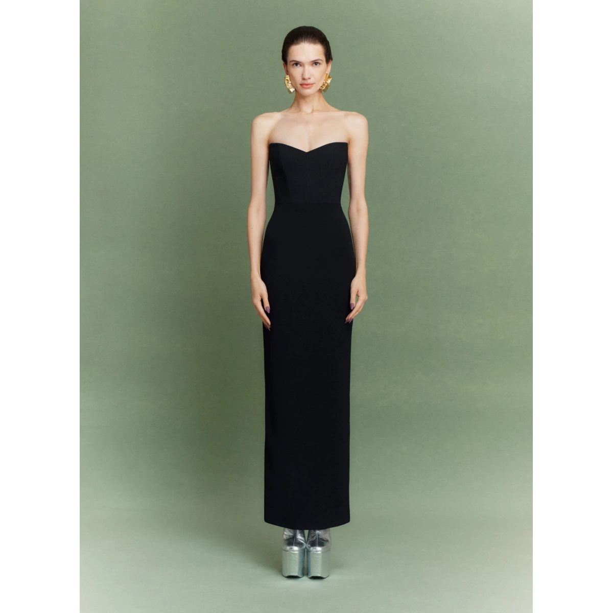 Solace London Black The Malla Maxi Dress in Black