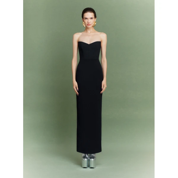 Solace London Black The Malla Maxi Dress in Black