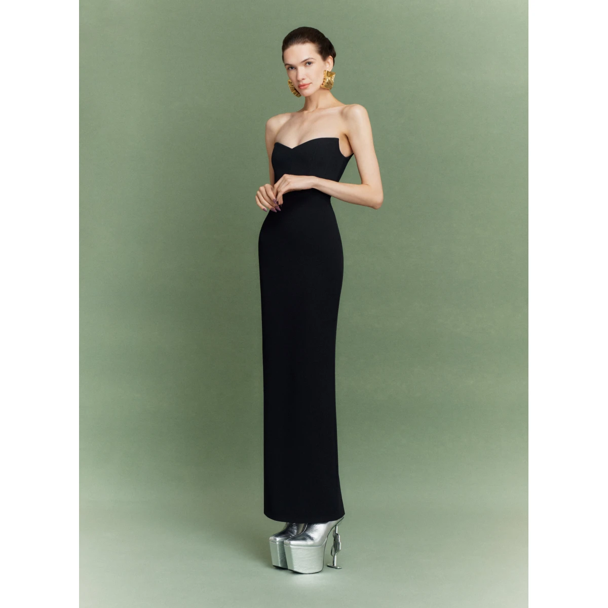 Solace London Black The Malla Maxi Dress in Black
