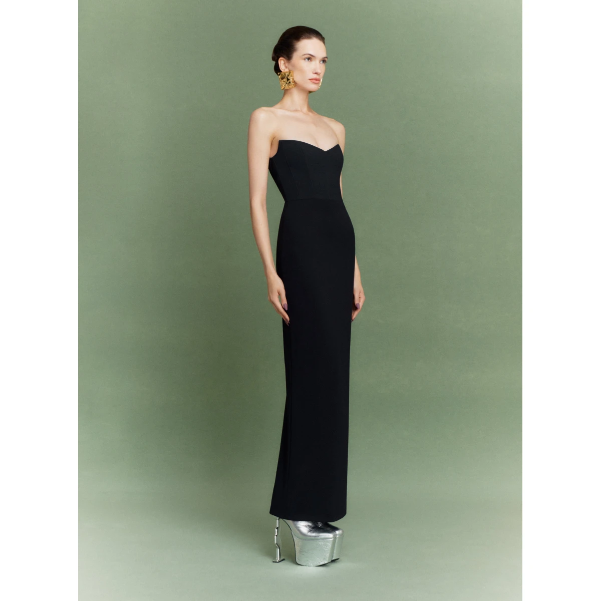Solace London Black The Malla Maxi Dress in Black
