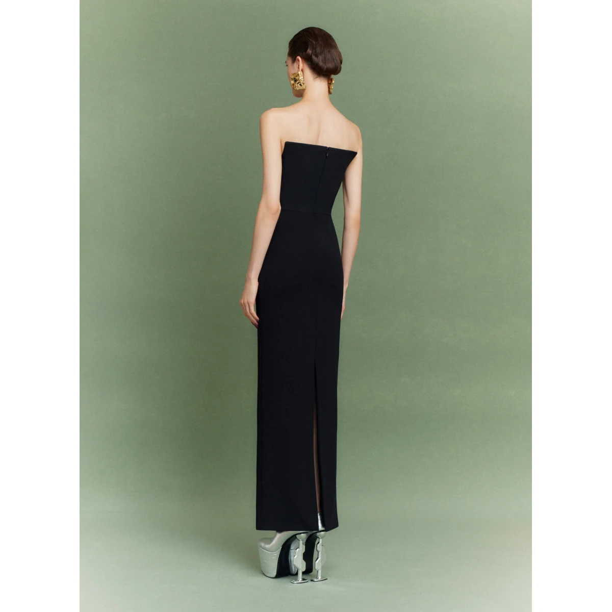 Solace London Black The Malla Maxi Dress in Black