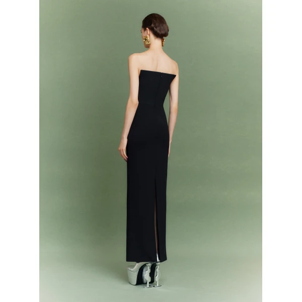 Solace London Black The Malla Maxi Dress in Black