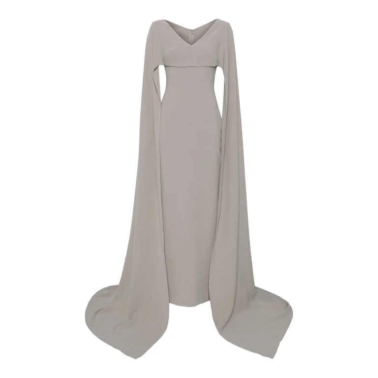 Solace London Gray The Morgan Maxi Dress in Pewter