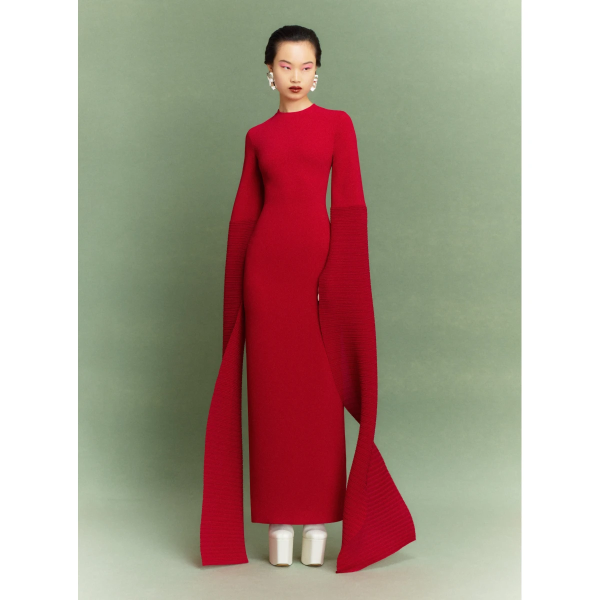 Solace London Red The Naomi Maxi Dress in Ruby