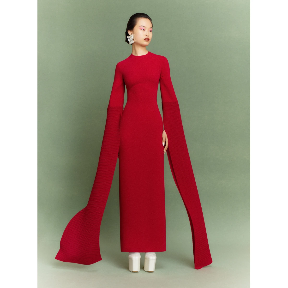 Solace London Red The Naomi Maxi Dress in Ruby