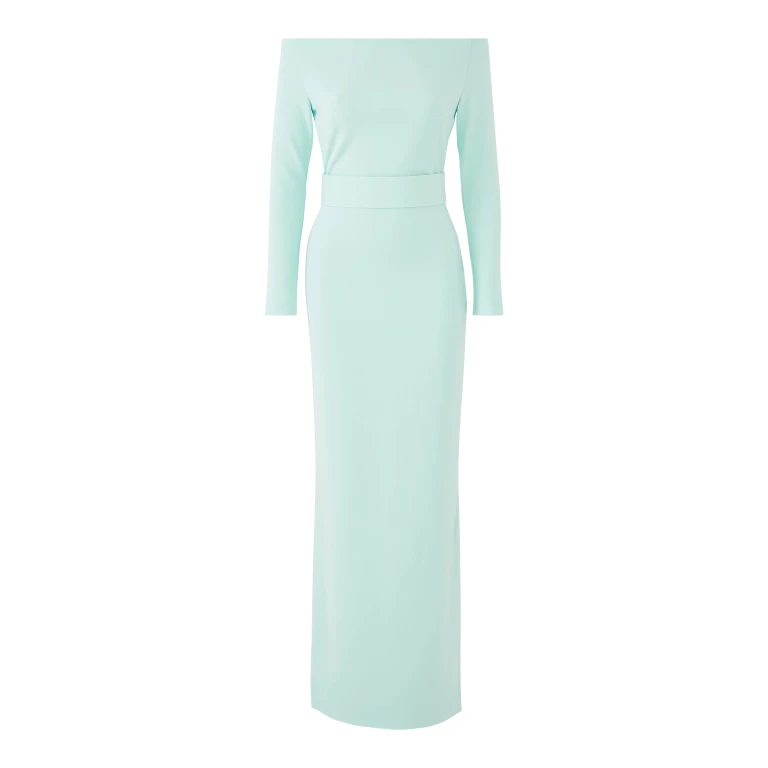 Solace London Blue The Sabina Maxi Dress in Opal