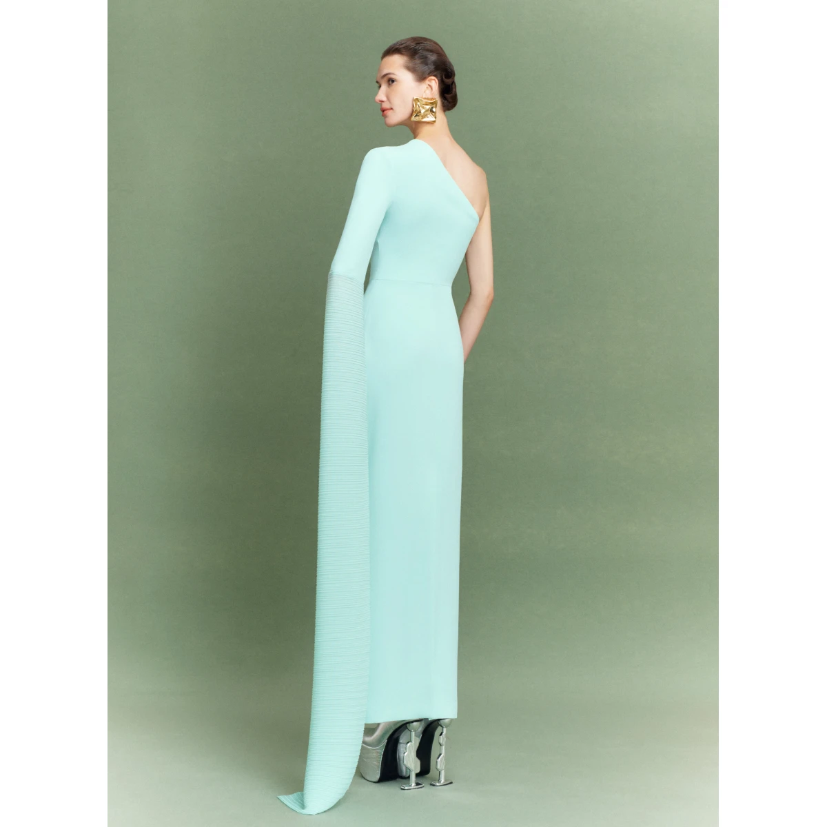 Solace London Blue The Sylvia Maxi Dress in Opal
