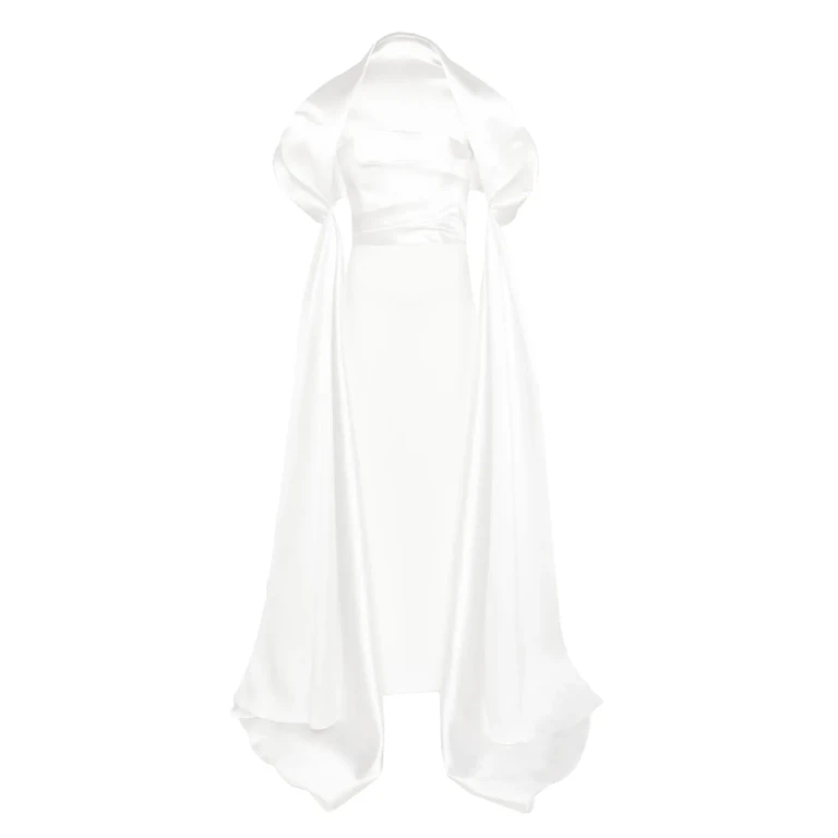 Solace London Ivory The Vera Maxi Dress in Cream