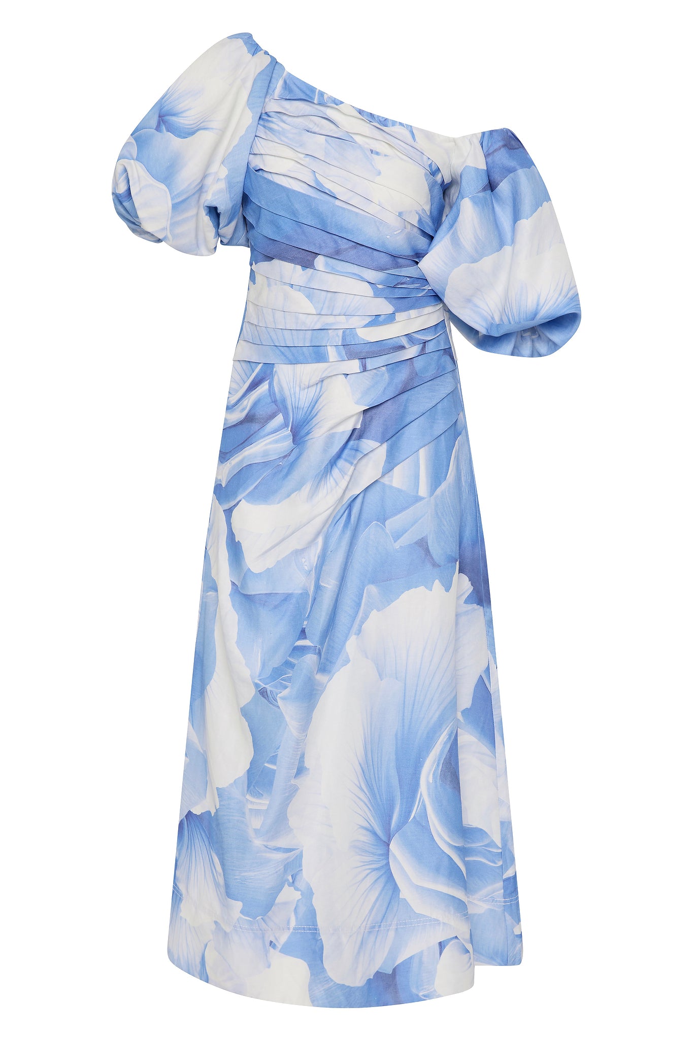 Aje Cadence Ruched Midi Dress