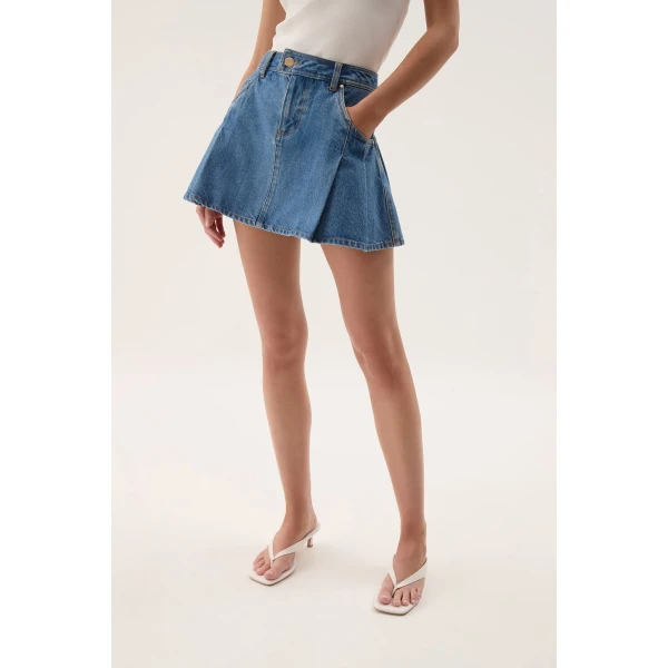 Aje Flynn Denim Mini Skirt, view 5