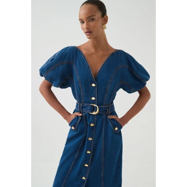 Harper Denim Midi Dress