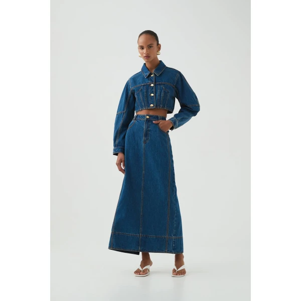 Phoenix Cropped Denim Jacket