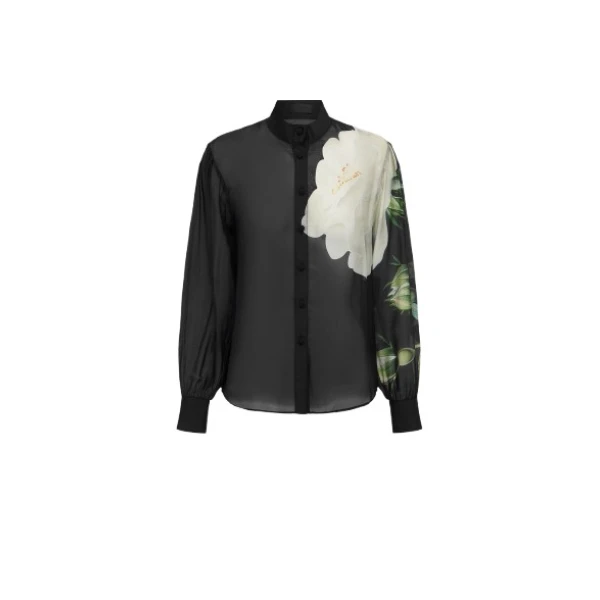 LEO LIN Alma Mini Dress in a vibrant floral print, featuring flared sleeves and a flowing silhouette.