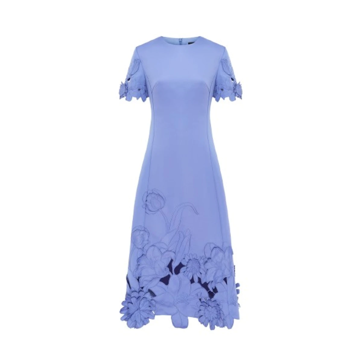 Leo Lin purple one-shoulder gown – floor-length crepe cady dress with fitted silhouette and minimalist design.