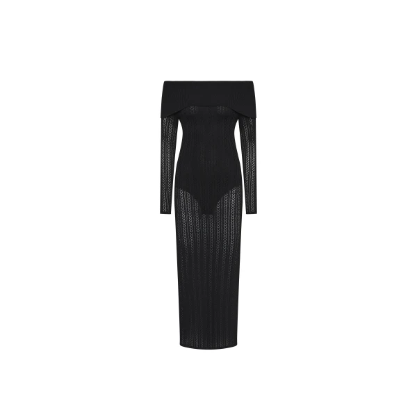Rebecca Vallance Lorelei Off The Shoulder Midi Dress