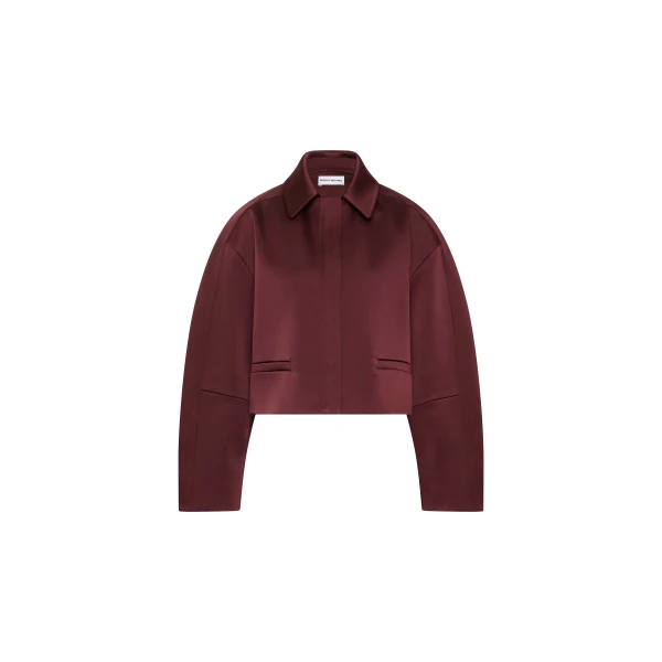 Rebecca Vallance Merlot Cropped Jacket