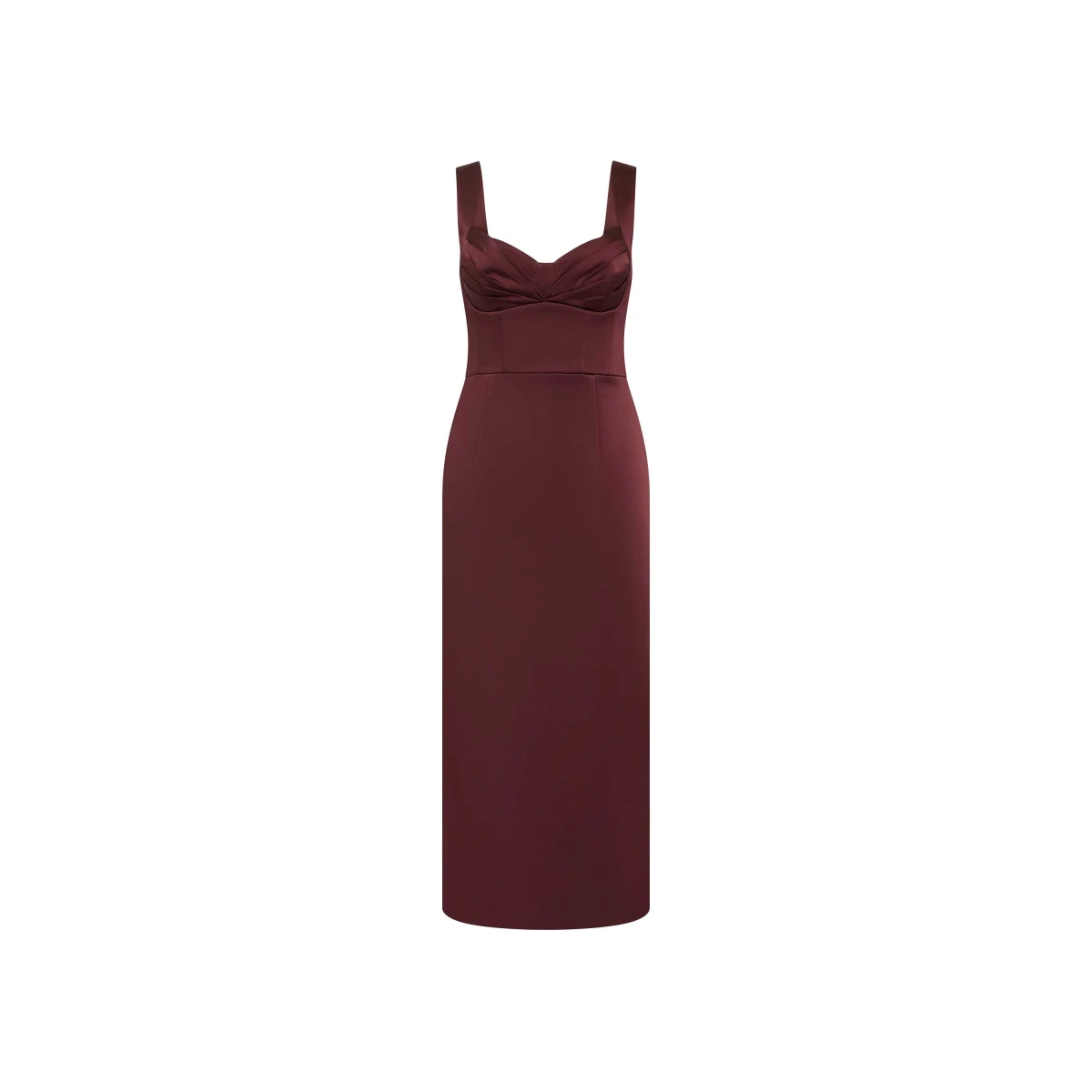 Rebecca Vallance Merlot Strap Midi Dress