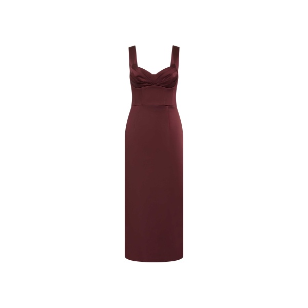 Rebecca Vallance Merlot Strap Midi Dress