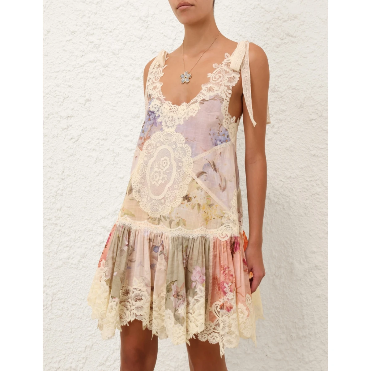 ワンピース ZIMMERMANN SANGALLO LACE MINI DRESS ZIMMERMANN - SANGALLO LACE MINI DRESS - Eleonora Bonucci