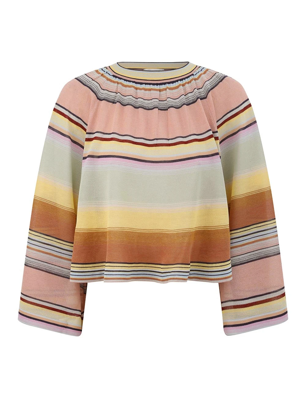Zimmermann Coco Stripe Bell Sleeve Top Zimmermann dress
