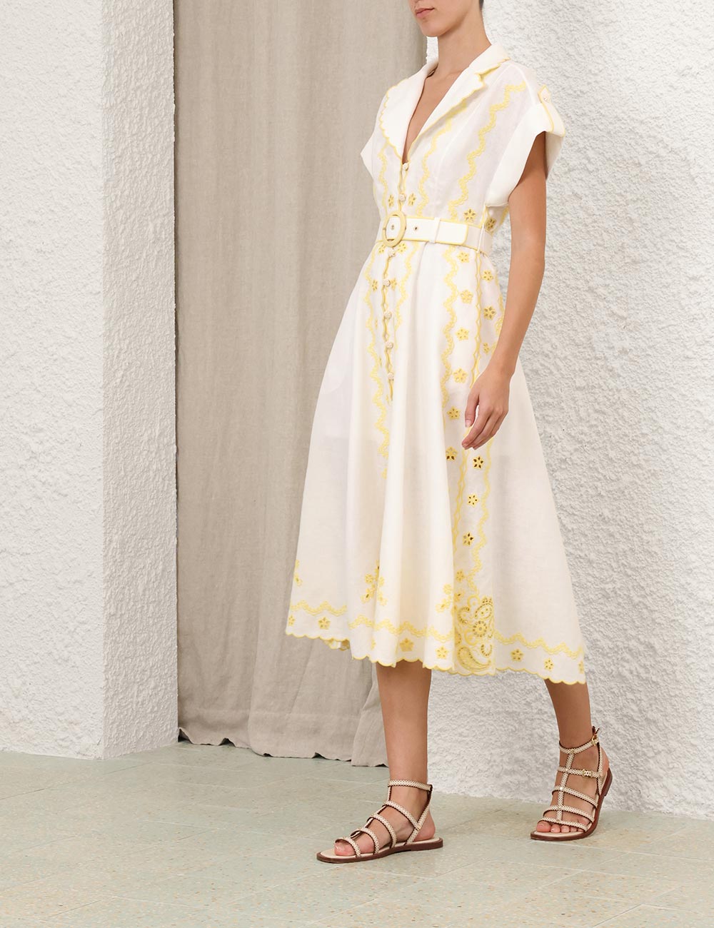strapless linen dress Esra Maxi SYMP Size:8 (s) Elyna Slinky Halter Maxi
