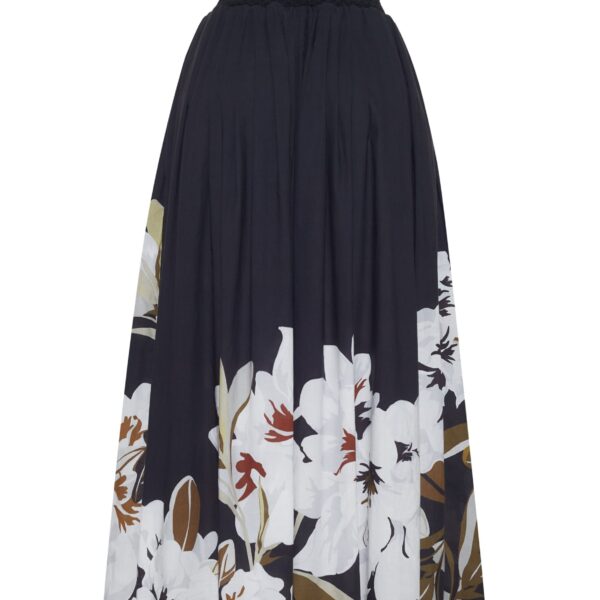 the Lovisa Skirt is crafted from airy printed voile featuring a vibrant Sicily-inspired floral motif. Designed with a smocked waistband for a comfortable fit