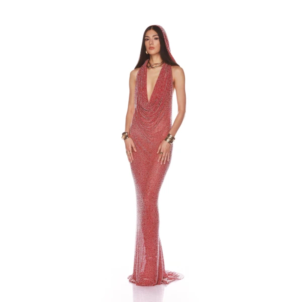 Bronx and Banco Amalia Red Gown, view 3