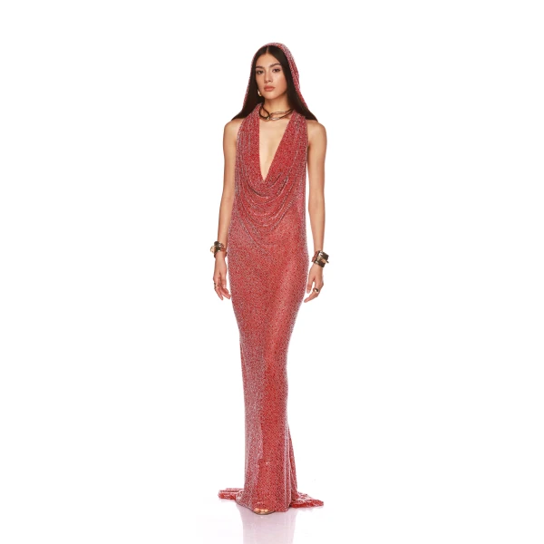 Bronx and Banco Amalia Red Gown