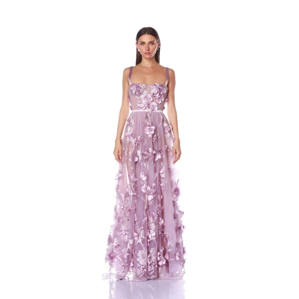 Bronx and Banco Anastasia Lavender Maxi Dress