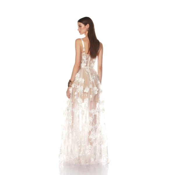 Bronx and Banco Anastasia White Maxi Dress, view 3