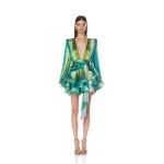 Bronx and Banco Multicolour Bedouin Coastal Mini Dress  a harmonious blend of structured elegance and timeless sophistication