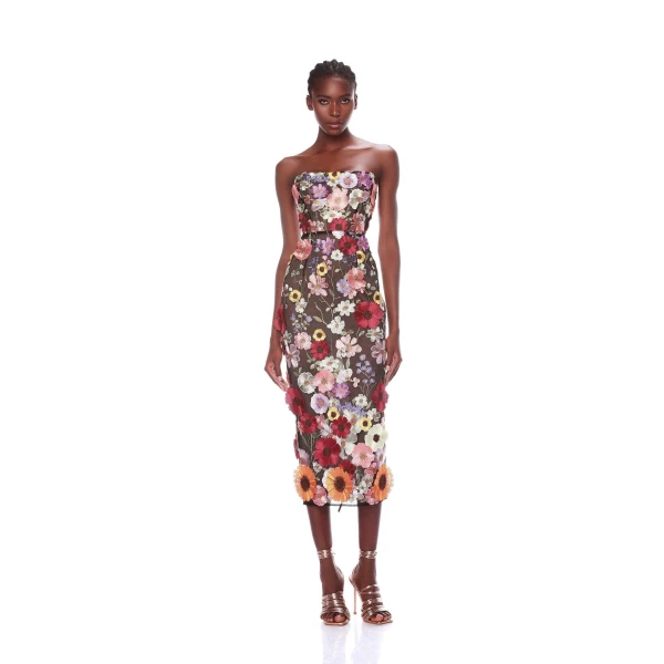 Bronx and Banco Bouquet Maraya Multi Midi Dress, view 2