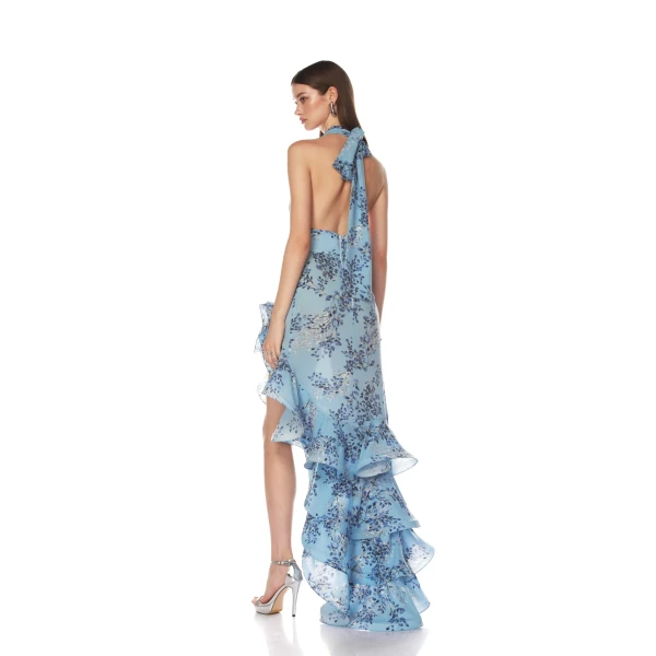 Bronx and Banco Bronte Blue Poppy Maxi Dress, view 4