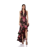 Bronx and Banco Pink Bronte Pink Lily Maxi Dress  a harmonious blend of structured elegance and timeless sophistication