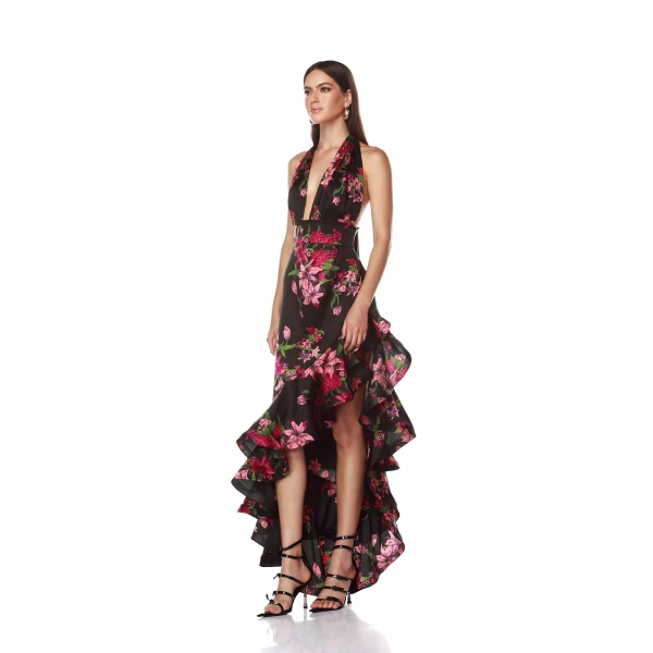 Bronx and Banco Bronte Pink Lily Maxi Dress, view 3