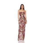 Bronx and Banco Dahlia Fuchsia Multi Maxi Dress Bronx and Banco Pink Dahlia Fuchsia Multi Maxi Dress a harmonious blend of structured elegance and timeless sophistication