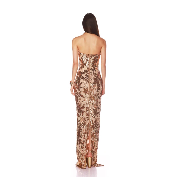 Bronx and Banco Dahlia Gold Multi Gown, view 4