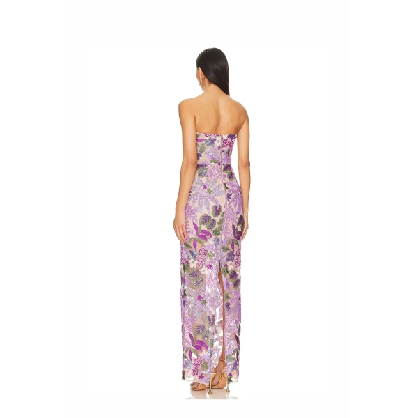 Bronx and Banco Dahlia Lilac Maxi Dress, view 3