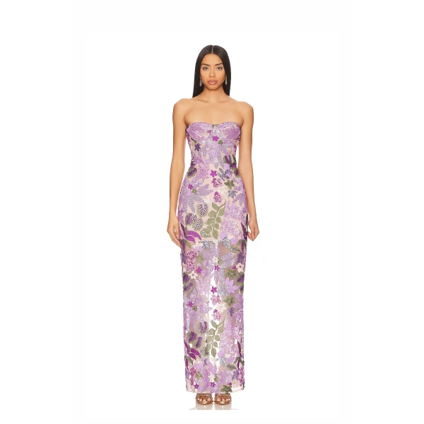 Bronx and Banco Dahlia Lilac Maxi Dress
