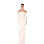 Bronx and Banco Multicolour Florentina Blanc Maxi Dress  a harmonious blend of structured elegance and timeless sophistication