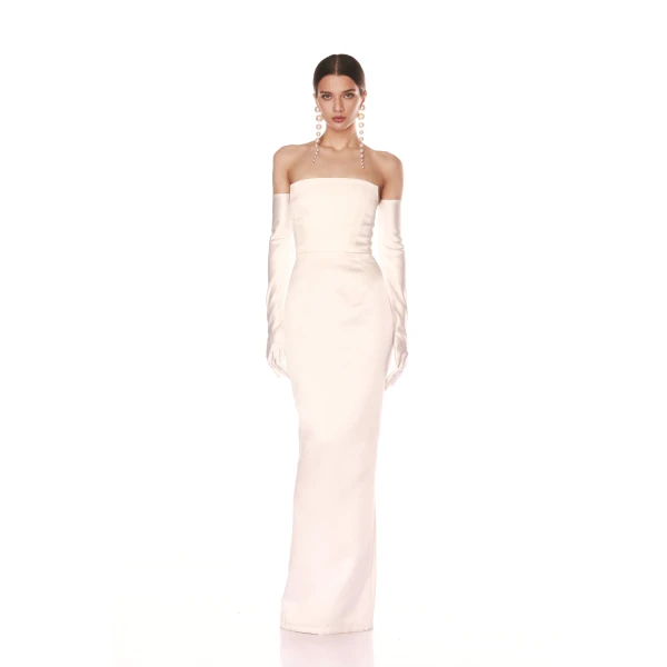 Bronx and Banco Florentina Blanc Maxi Dress