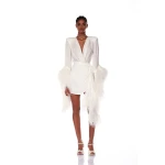 Bronx and Banco Geisha Blanc Mini Dress Bronx and Banco Ivory Geisha Blanc Mini Dress a harmonious blend of structured elegance and timeless sophistication
