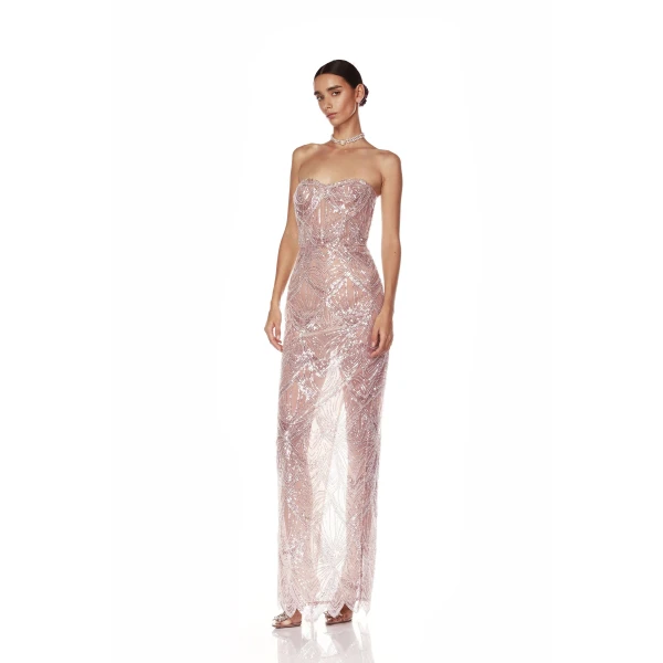 Bronx and Banco Giselle Blush Maxi Dress, view 2