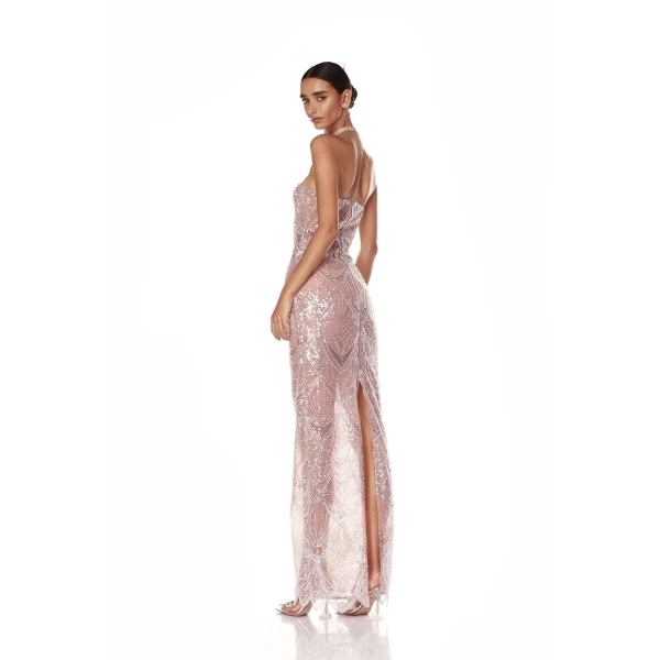 Bronx and Banco Giselle Blush Maxi Dress, view 3