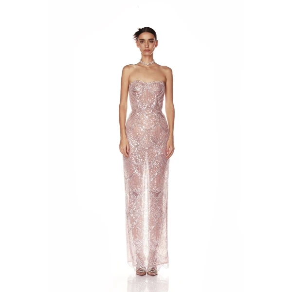 Bronx and Banco Giselle Blush Maxi Dress