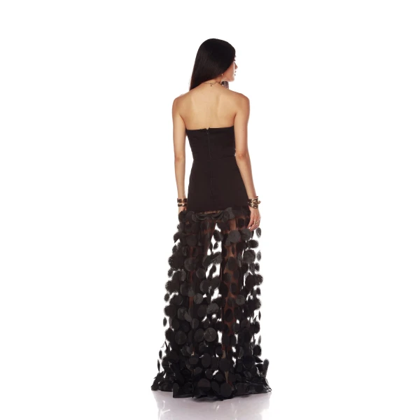 Bronx and Banco Harper Strapless Black Gown, view 4